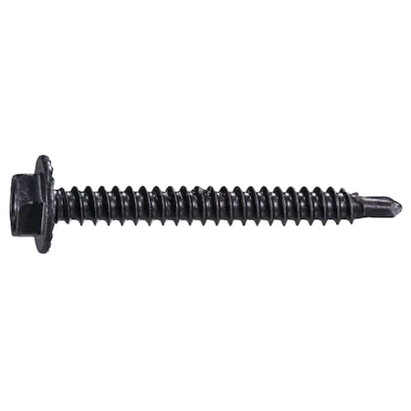 Midwest Fastener Self-Drilling Screw, #8 x 1-1/2 in, Brown Ruspert Steel Flange Hex Head External Hex Drive, 100 PK 54494